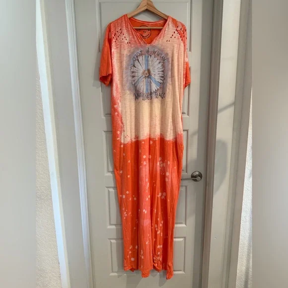 A Rare Bird Boho Maxi Tshirt Dress S/M - Picture 1 of 6